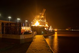 Nightly atmosphere Den Helder port