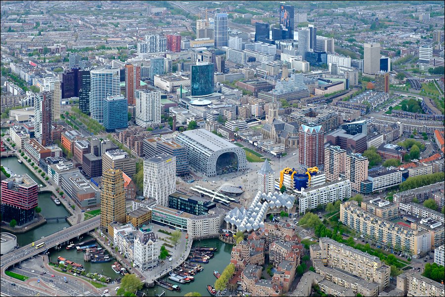Post-war cityscape Rotterdam