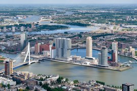 Modern skyline with river Rotterdam