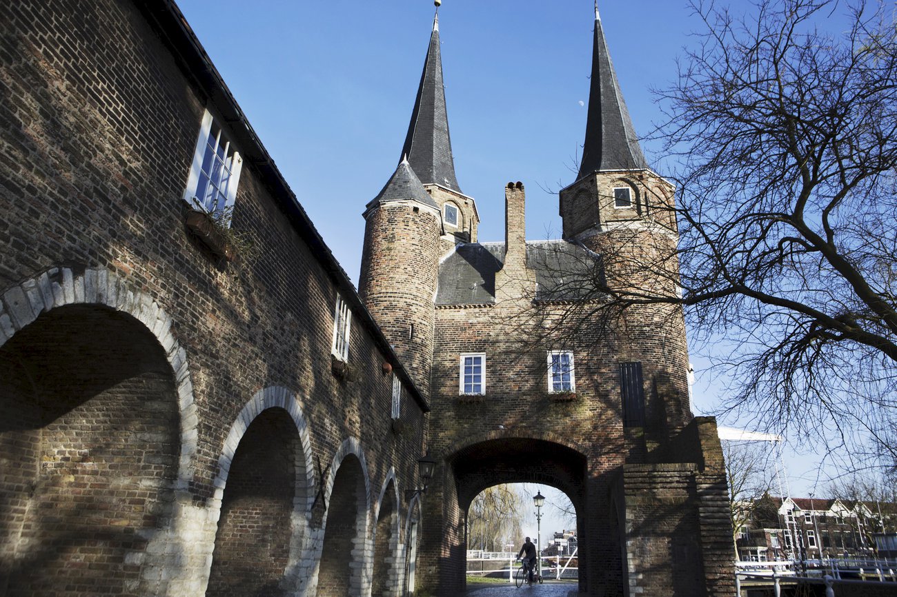 Medieval towers and city gate Delft