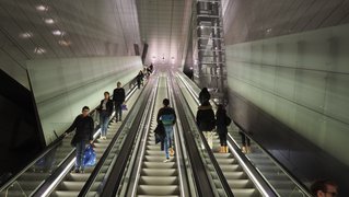 Modern escalators Amsterdam